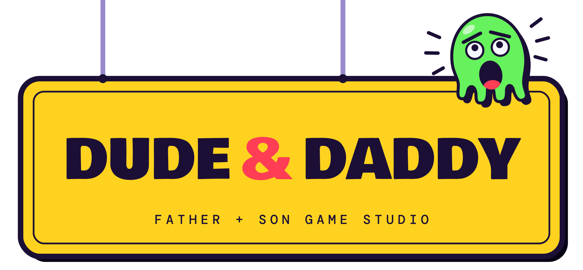 DUDE & DADDY logo for dark backgrounds